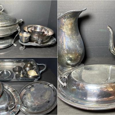 Collection of Various Silverplate Items
