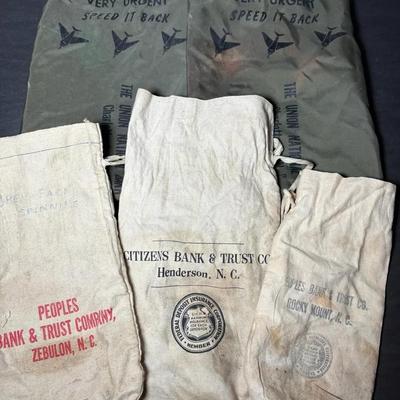 Vintage Bank Bags from NC “Transit-Sac” 