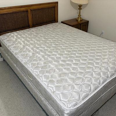 Faux Bamboo Wooden Bed Frame & Mattress