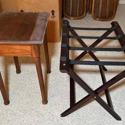 Small Side Table & Luggage Rack