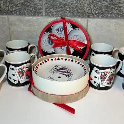 Omnibus Poker Party Playing Card Cups & Plates