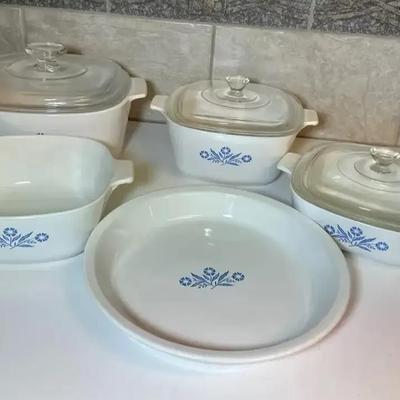 Corning Blue Cornflower Vintage Bakeware