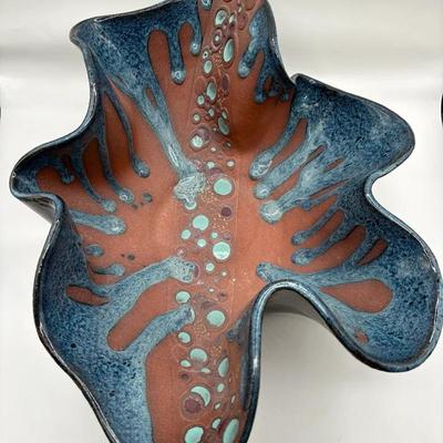 Large Freeform Stoneware Pottery Bowl Sedona, AZ