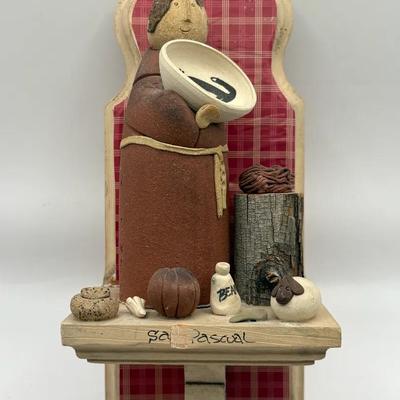 Handcrafted Ceramic Santo Figurine of San Pascual by Nagoda