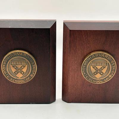 Mid-Century Modern Harvard Bookends