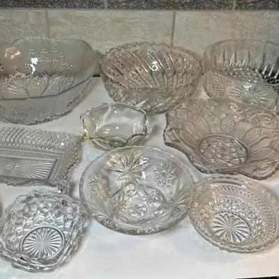 Cut Glass Vintage Serving Bowls