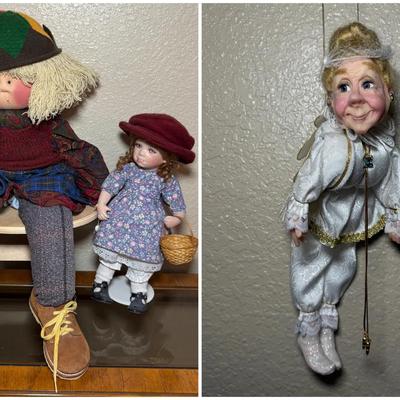 Large Plush Doll, Teary-Eyed Porcelain Doll & Fairy Godmother