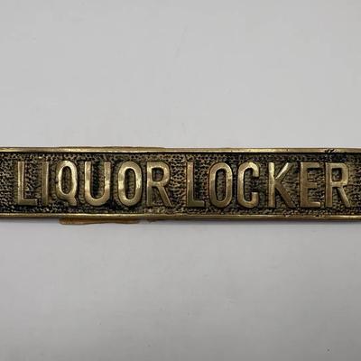 Brass Liquor Locker Wall Decor
