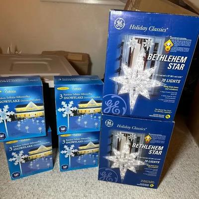 Bethlehem Stars & Snowflake Outdoor Christmas Lights