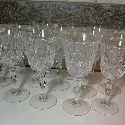 Cut Crystal Vintage Wine Glasses