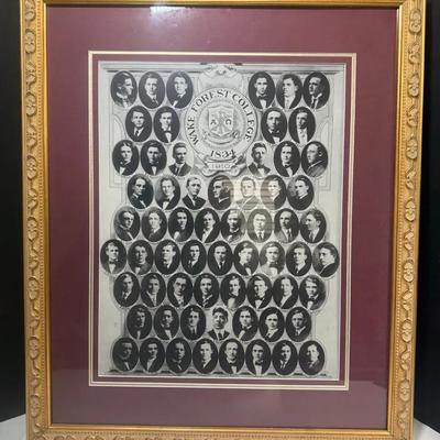 Antique Wake Forest College Class of 1910 Composite Portrait