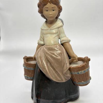 1978 Lladro “Girl with Two Pails” 3512 Porcelain Figurine