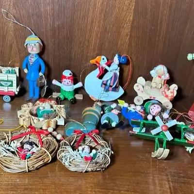 European Style Wood Christmas Ornaments