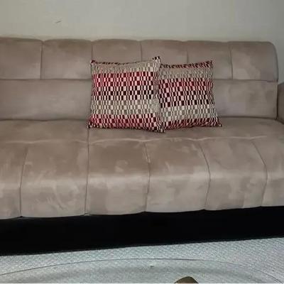 Ashley Roxanne Flip Flop Sofa In Mocha