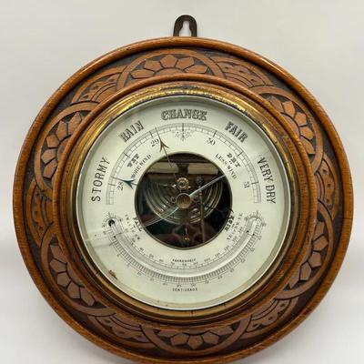 Antique German Aneroid Barometer 
