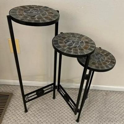 Stone Top Tiered Fold Out Stand