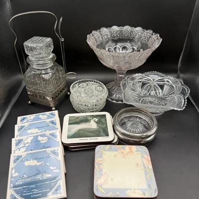Vintage Pickle Castor, EAPG Compote Glass Relish Bowl & More 