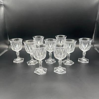 Vintage Cristal D'Arques-Durand Chaumont Crystal Cordial Glasses