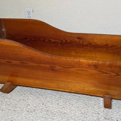 Handmade Vintage Rocking Cradle 