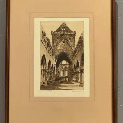 Sweetheart Abbey Looking East Signed Grahame 
