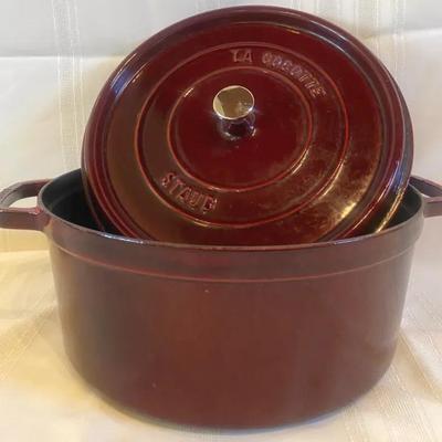 9- Qt Staub Enameled Cast Iron Dutch Iron