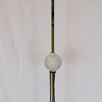 Antique Copper Lightning Rod With Glass Bulb
