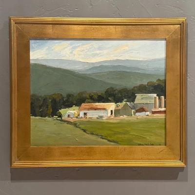 Signed Cople Landscape Painting 