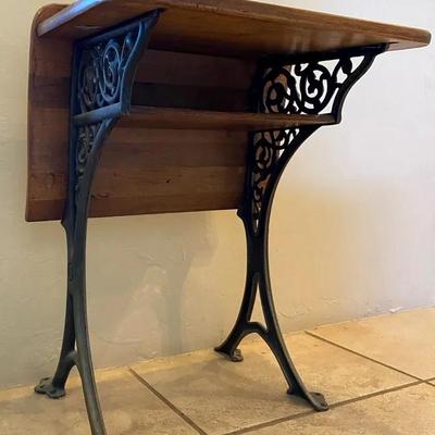 Antique Cast Iron School Desk