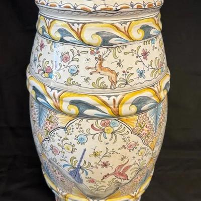 Portuguese  Pottery Vase/Umbrella Stand 