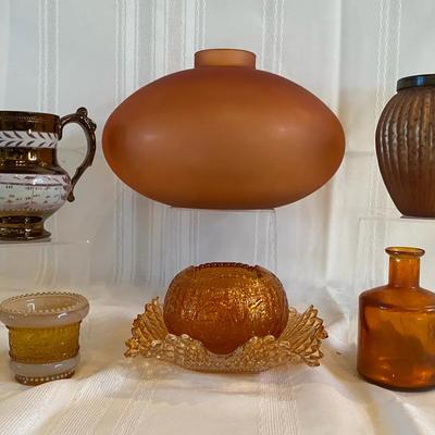 Amber Depression Glass 