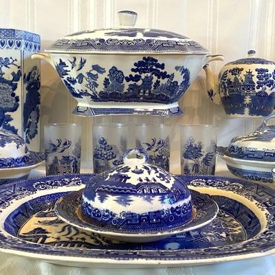 Blue And White Asian Porcelain 