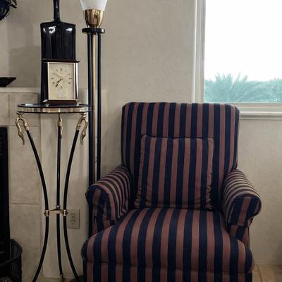 Art Deco Chair, Lamp, Table.  