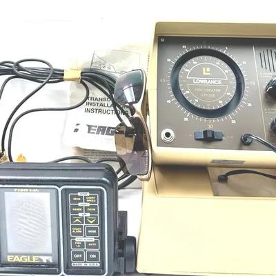 "Lowrance" LFP-250 Flasher and "Eagle" Fish I.D. Unit with Safety Glasses