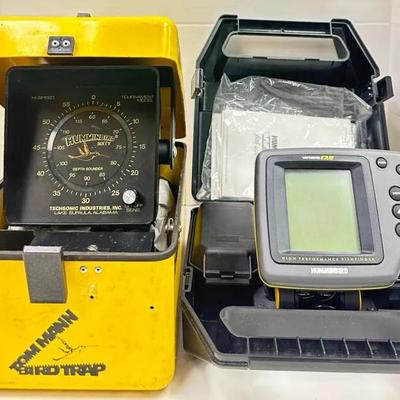 Vintage "Humminbird" Super Sixty "Bird Trap" Flasher and Wide 128 Fishfinder Bundle