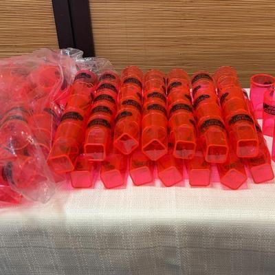 Jose Cuervo Neon Pink Plastic Shot Glasses, New 