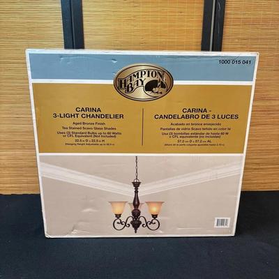 Hampton Bay Carina 3-Light Chandelier, New in Box