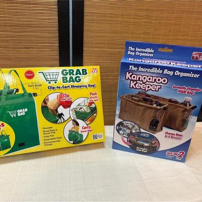 Grocery Organizers- Grab Bag and Kangaroo Keeper, Both New