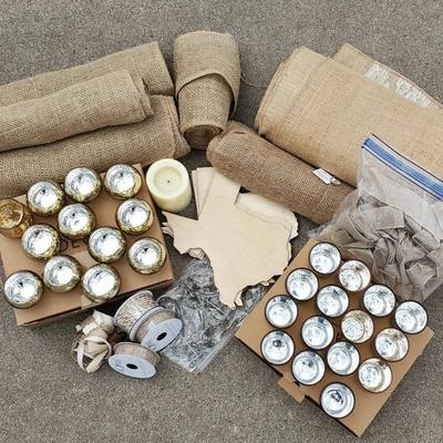 Party Supplies: Burlap Runners, Votives, Texas Signs, Etc