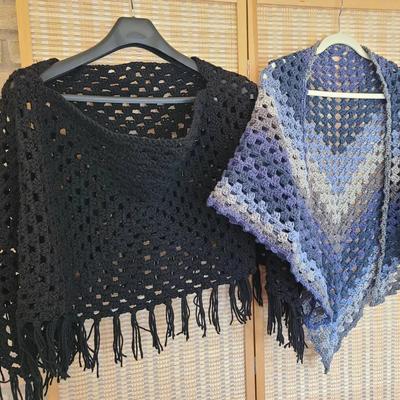Crocheted Shawl (S-Lg) And Poncho (Lg-XL)