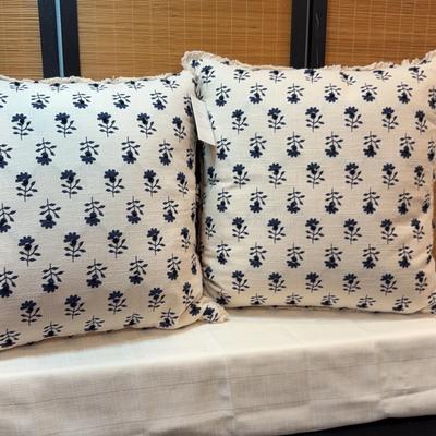 20" Square Floral Decorative Pillows, New 