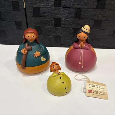 Joyful Andean Family Nativity, Handcrafted in Peru