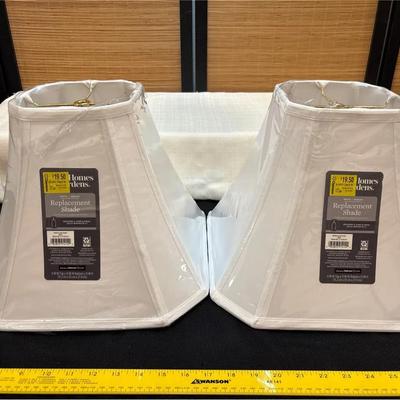 Pair Fabric Lamp Shades, New
