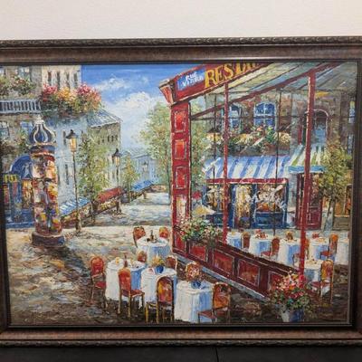 Large Original Oil Painting, Possibly A Vladik Suljakov Piece (53"x42")