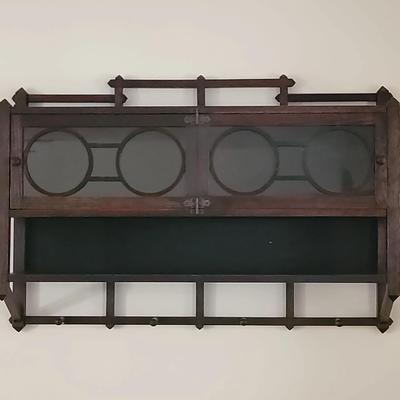 Antique Custom Wood Wall Mount Storage Unit #1