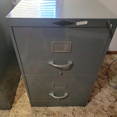 T5H0 Art Steel Two Drawer Cabinet 