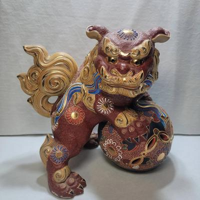 Vintage Japanese Kutani Ware Shishi Foo Dog #1