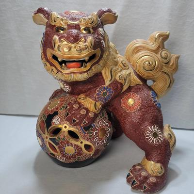Vintage Japanese Kutani Ware Shishi Foo Dog #2 