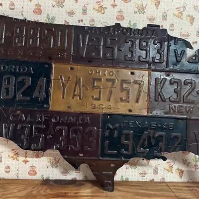 License Plate Metal Sign