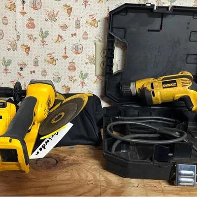 DeWalt Cordless  Grinder And Electric Drill