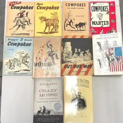 Sale Photo Thumbnail #13: Collection of Western Americana and Cowboy Cartoon - 10 Books